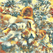 AnimalArt_Lion_008 Sticker (Voorkant)