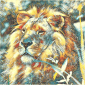 AnimalArt_Lion_009 Sticker (Voorkant)