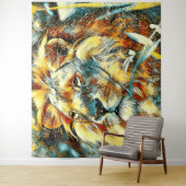 AnimalArt_Lion_009 Wandkleed (In situ)