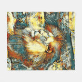 AnimalArt_Lion_033 Fleece Deken (Voorkant (Horizontaal))