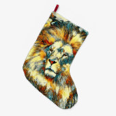 AnimalArt_Lion_07 Grote Kerstsok (Voorkant (Hangend))