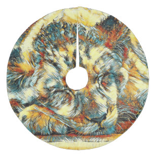 AnimalArt_Lion_20170610_by_JAMColors Fleece Kerstboom Rok