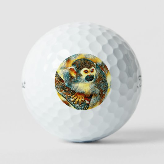 AnimalArt_Monkey_001 Golfballen (Voorkant)