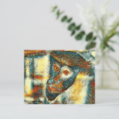 AnimalArt_Monkey_002 Briefkaart (Staand voorkant)