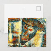 AnimalArt_Monkey_002 Briefkaart (Voorkant / Achterkant)