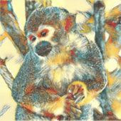 AnimalArt_Monkey_003 Sticker (Voorkant)