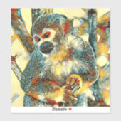 AnimalArt_Monkey_003 Sticker (Vel)