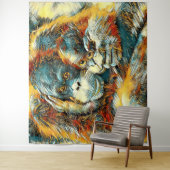 AnimalArt_OrangUtan_003 Wandkleed (In situ)