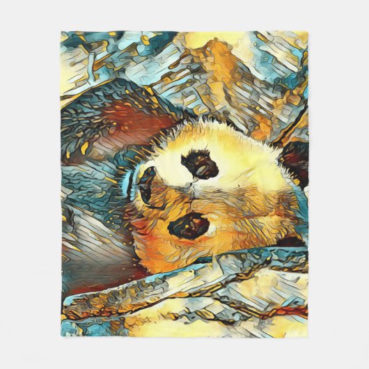 AnimalArt_Panda_002 Fleece Deken (Voorkant)