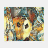 AnimalArt_Panda_002 Fleece Deken (Voorkant (Horizontaal))
