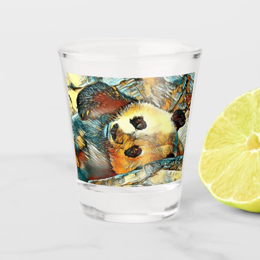 AnimalArt_Panda_002 Shot Glas (Voorkant)