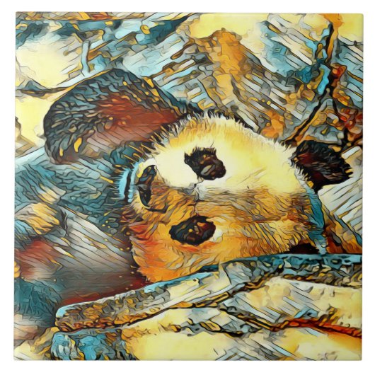AnimalArt_Panda_002 Tegeltje (Voorkant)