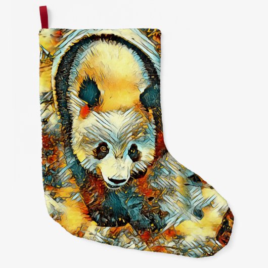 AnimalArt_Panda_006 Grote Kerstsok (Voorkant)
