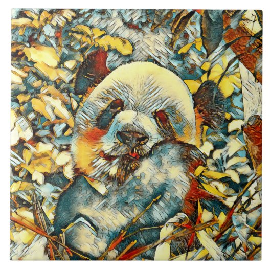 AnimalArt_Panda_012 Tegeltje (Voorkant)