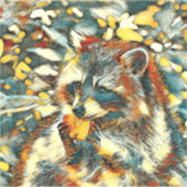 AnimalArt_Raccoon_001 Sticker (Voorkant)