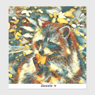AnimalArt_Raccoon_001 Sticker