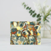 AnimalArt_RedPanda_001 Briefkaart (Staand voorkant)