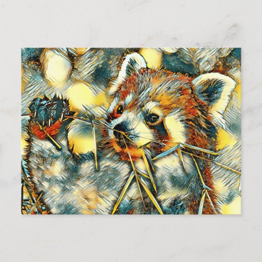 AnimalArt_RedPanda_001 Briefkaart (Voorkant)