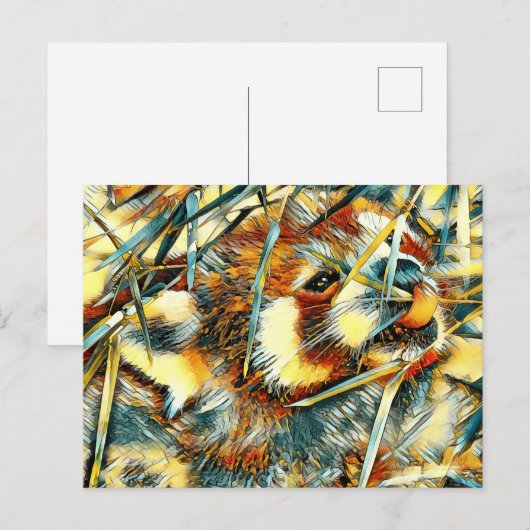 AnimalArt_RedPanda_003 Briefkaart (Voorkant / Achterkant)