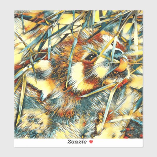 AnimalArt_RedPanda_003 Sticker (Vel)