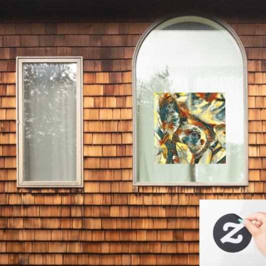 AnimalArt_Sloth_002 Raamsticker (Huis Raam)