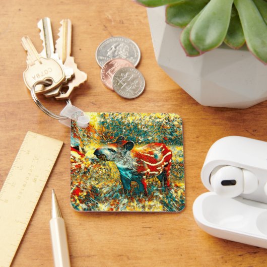 AnimalArt_Tapir_001 Sleutelhanger (Bureau)