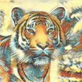 AnimalArt_Tiger_004 Sticker (Voorkant)