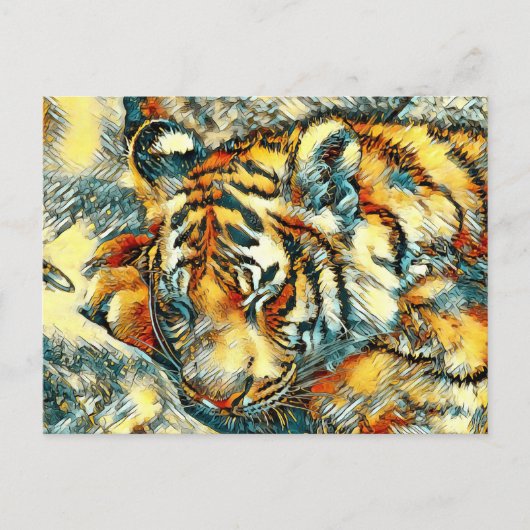 AnimalArt_Tiger_005 Briefkaart (Voorkant)