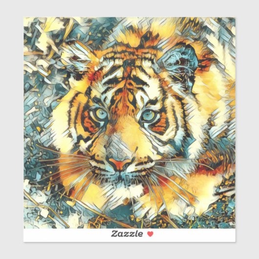 AnimalArt_Tiger_006 Sticker (Vel)