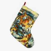 AnimalArt_Tiger_010 Grote Kerstsok (Voorkant (Hangend))