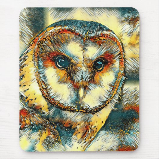 AnimalArt_Uil_010 Muismat (Voorkant)