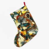 AnimalArt_Wasbeer_001 Grote Kerstsok (Achterkant (Hangend))