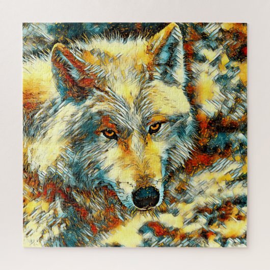 AnimalArt_Wolf_003 Legpuzzel (Verticaal)