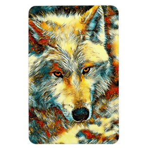 AnimalArt_Wolf_003 Magneet