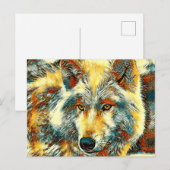AnimalArt_Wolf_004 Briefkaart (Voorkant / Achterkant)
