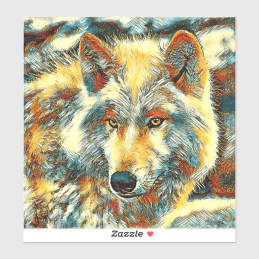 AnimalArt_Wolf_004 Sticker (Vel)