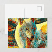 AnimalArt_Wolf_009 Briefkaart (Voorkant / Achterkant)