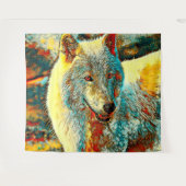 AnimalArt_Wolf_009 Wandkleed (Voorkant (horizontaal))