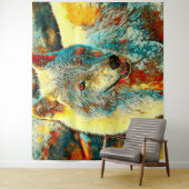 AnimalArt_Wolf_009 Wandkleed (In situ)