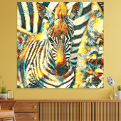 AnimalArt_Zebra_002 Canvas Afdruk (Insitu (Woonkamer))