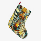 AnimalArt_Zebra_002 Grote Kerstsok (Voorkant (Hangend))