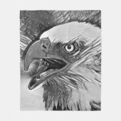 AnimalArtBW_Bird_002 Fleece Deken (Voorkant)