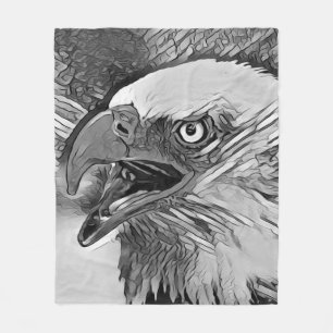 AnimalArtBW_Bird_002 Fleece Deken