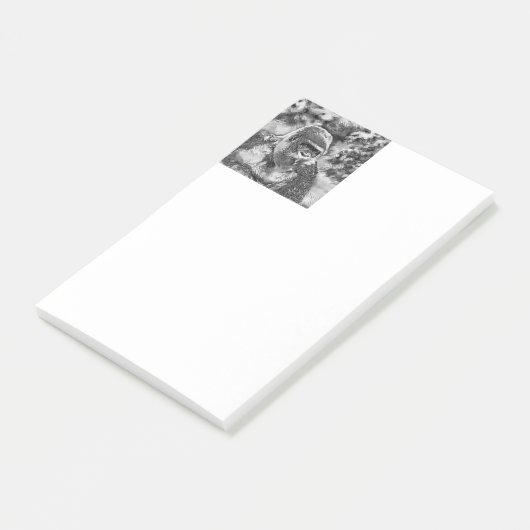 AnimalArtBW_Gorilla_002 Post-it® Notes (Schuin)