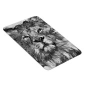 AnimalArtBW_Lion_003 Magneet (Rechterzijde)
