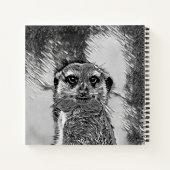AnimalArtBW_Meerkat_002 Notitieboek (Achterkant)