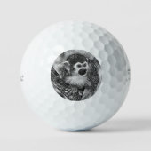 AnimalArtBW_Monkey_002 Golfballen (Voorkant)
