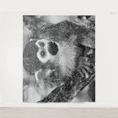 AnimalArtBW_Monkey_002 Wandkleed (Voorkant)