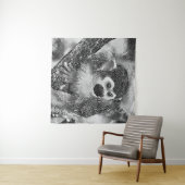 AnimalArtBW_Monkey_002 Wandkleed (In Situ (horizontaal))