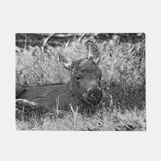 AnimalArtBW_Moose_001 Deurmat (Voorkant)